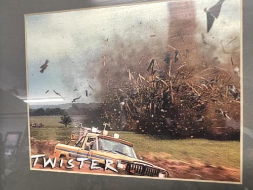 Pictures of items inside Twister Museum in Wakita, OK