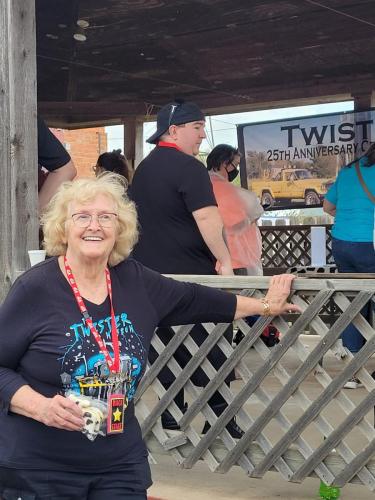 The famous Linda of the Twister Museum!